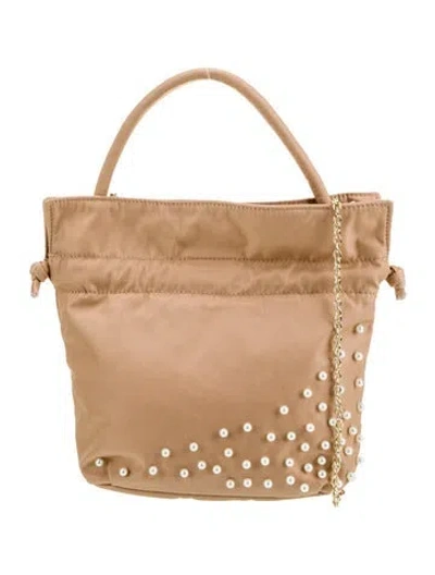 Pre-owned Lele Sadoughi Nylon Top Handle Bag In Neutral