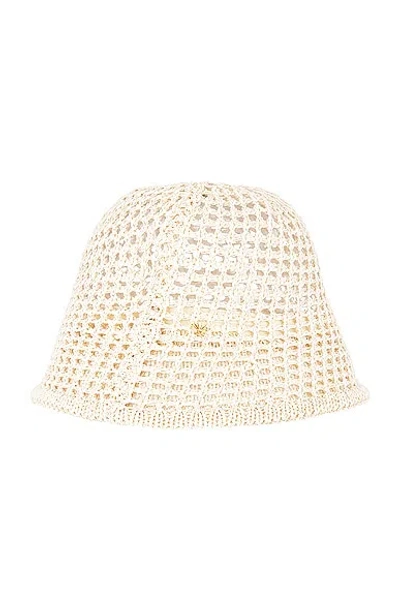 Lele Sadoughi Open Weave Bucket Hat In Natural