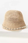 Lele Sadoughi Open Weave Raffia Bucket Hat In Neutral