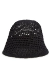 Lele Sadoughi Open Weave Bucket Hat