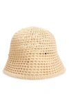 Lele Sadoughi Open Weave Straw Bucket Hat