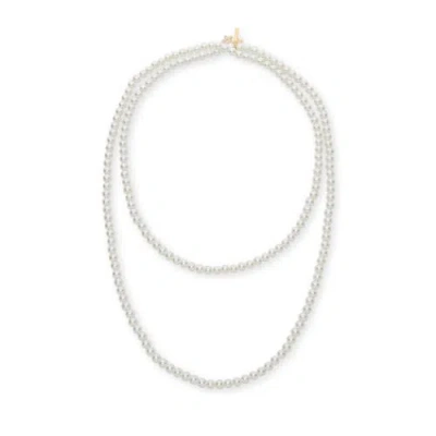Lele Sadoughi Opera Pearl Strand Necklace In Metallic