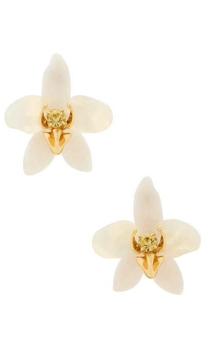 Lele Sadoughi Orchid Earrings In White
