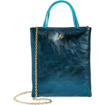 Lele Sadoughi Paloma Metallic Convertible Top-handle Bag In Burgundy