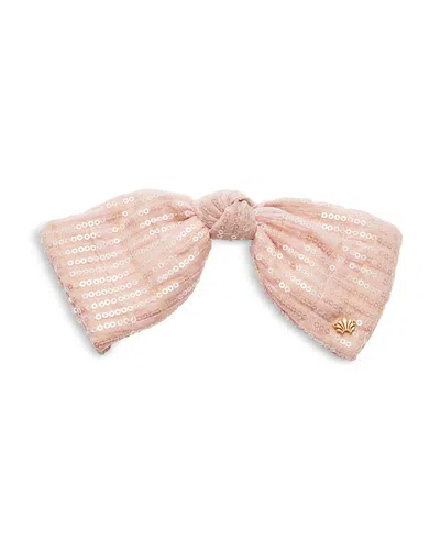Lele Sadoughi Paloma Sequin Bow Barrette In Pink