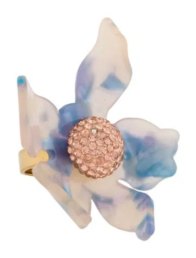 Pre-owned Lele Sadoughi Paper Lily Cocktail Ring
