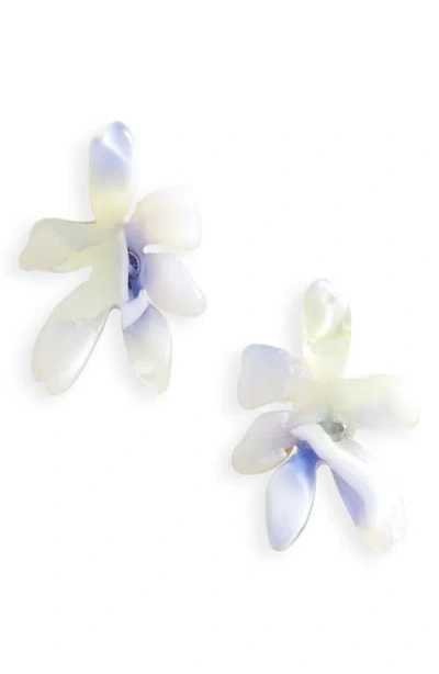 Lele Sadoughi Paper Lily Stud Earrings In Cloudy Sky Multi
