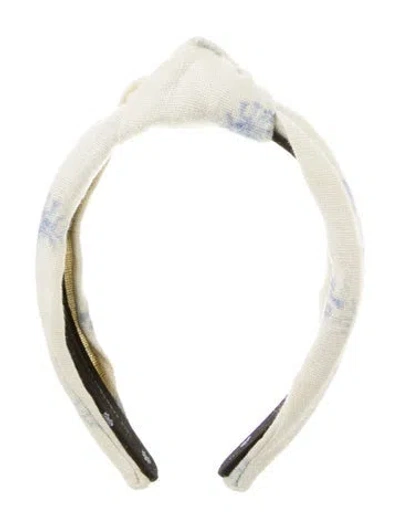 Pre-owned Lele Sadoughi Pattern Headband In Neutral