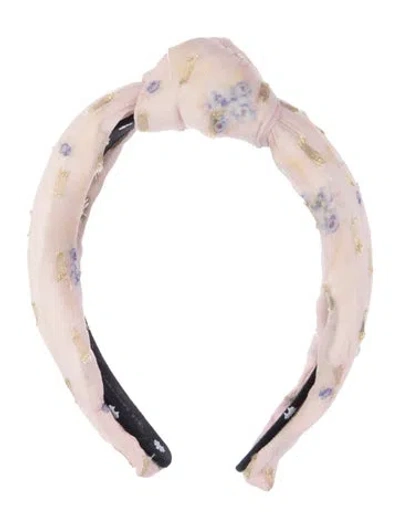 Pre-owned Lele Sadoughi Pattern Headband In Pink