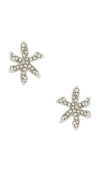 Lele Sadoughi Pave Water Lily Stud Earrings In Silver