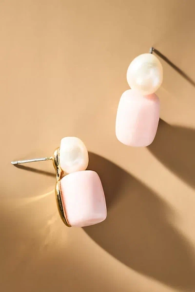 Lele Sadoughi Pearl Pebble Stud Earrings In White