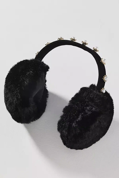 Lele Sadoughi Pearl Starburst Earmuffs In Black