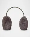 Lele Sadoughi Pearly Faux Fur Earmuffs In Charcoal 020