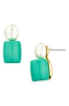 Lele Sadoughi Pebble Stud Earrings In Green
