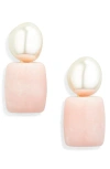 Lele Sadoughi Pebble Stud Earrings In Rose
