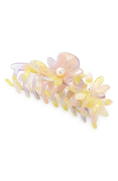 Lele Sadoughi Petunia Claw Hair Clip In Holographic Rainbow