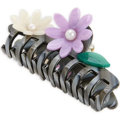 Lele Sadoughi Petunia Floral Claw Clip In Abalone