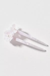 Lele Sadoughi Petunia French Hair Pin In White