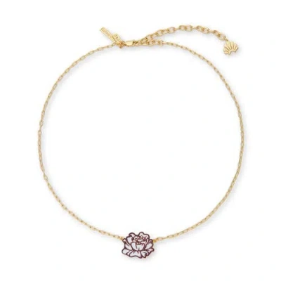 Lele Sadoughi Pi Beta Phi Charm Necklace In Gold