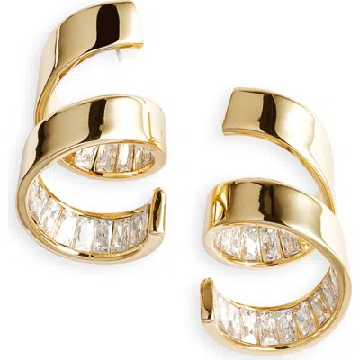 Lele Sadoughi Pirouette Spiral Drop Earrings In Gold