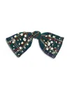 Lele Sadoughi Plaid Paloma Crystal Bow Barrette In Plaid