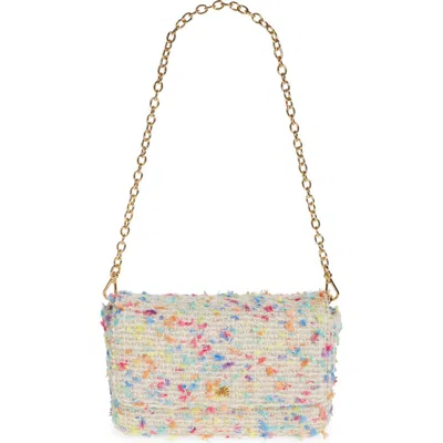 Lele Sadoughi Rainbow Confetti Bouclé Crossbody Bag In White