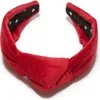 Lele Sadoughi Red Velvet Knotted Headband In Red