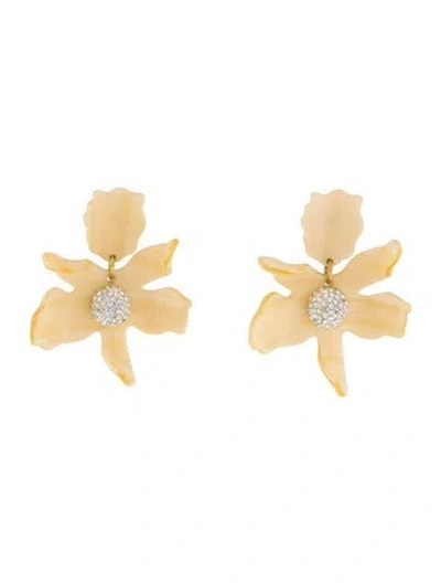 Pre-owned Lele Sadoughi Resin & Crystal Drop Earrings In Neutral