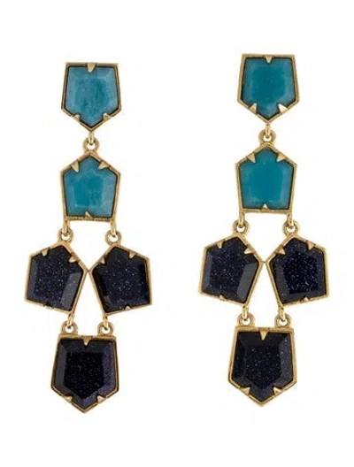 Pre-owned Lele Sadoughi Resin Chandelier Earrings In Multi