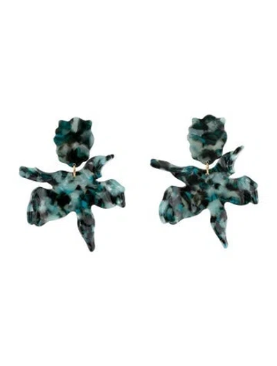 Pre-owned Lele Sadoughi Resin Paper Lily Drop Earrings In Multi