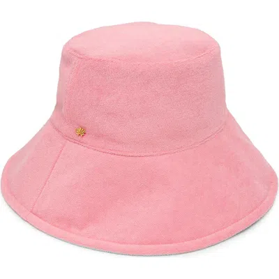 Lele Sadoughi Reversible Long Brim Terry Cloth Hat In Pink