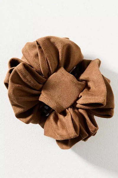 Lele Sadoughi Rita Faux Suede Hair Claw In Brown