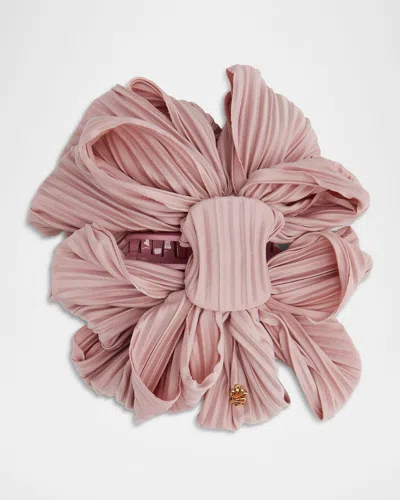 Lele Sadoughi Rita Oversized Ribbon Jaw Clip In Pink