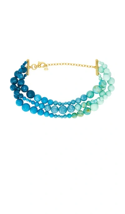 Lele Sadoughi Riviera Diana Triple Row Necklace In Multi