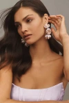Lele Sadoughi Rose Petal Two-tone Drop Earrings In White