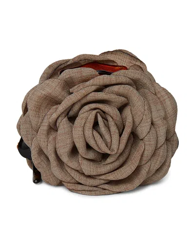 Lele Sadoughi Rosette Claw Clip In Neutral