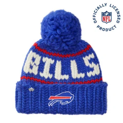 Lele Sadoughi Royal Blue Bills Nfl Beanie With Yarn Pom Pom