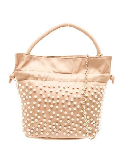 Pre-owned Lele Sadoughi Satin Bucket Bag W/ Tags In Neutrals