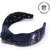 Lele Sadoughi Seattle Seahawks Embroidered Knotted Headband In Blue