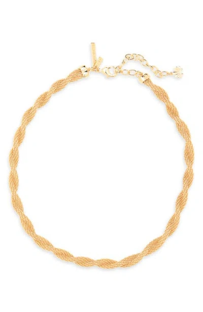 Lele Sadoughi Serpentine Mesh Necklace In Gold