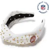 Lele Sadoughi Sf 49ers Embellished Knotted Headband In White