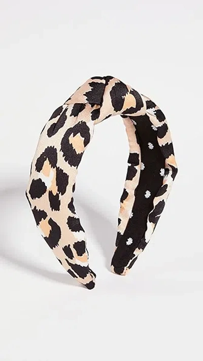 Lele Sadoughi Silk Leopard Knotted Headband Leopard
