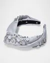 Lele Sadoughi Slim Greta Swarovski Headband In Opal 100