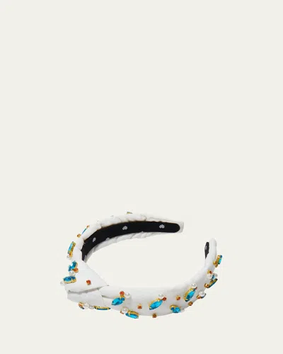 LELE SADOUGHI SLIM KNOTTED CRYSTAL-EMBELLISHED HEADBAND
