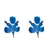 Lele Sadoughi Small Paper Lily Earrings In Cobalt In Blue