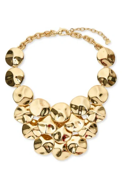 Lele Sadoughi Socialite Bib Necklace In Gold