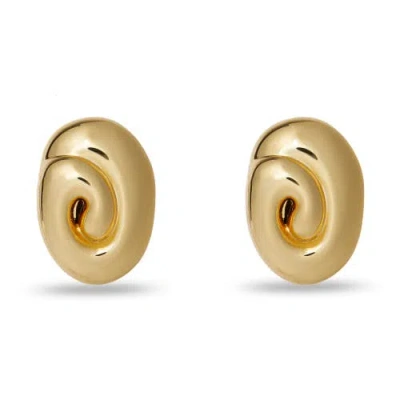 Lele Sadoughi Spiral Dome Clip-on Earrings In Gold