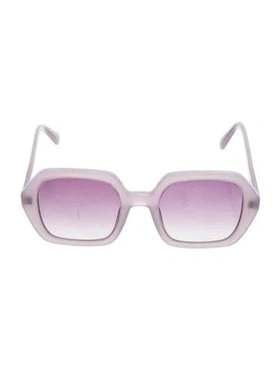 Pre-owned Lele Sadoughi Square Gradient Sunglasses In Purple