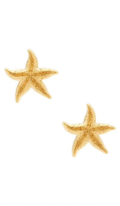 Lele Sadoughi Starfish Button Earrings In Gold