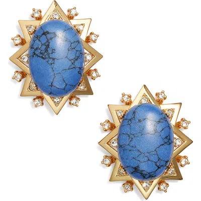 Lele Sadoughi Starlet Stud Earrings In Indigo